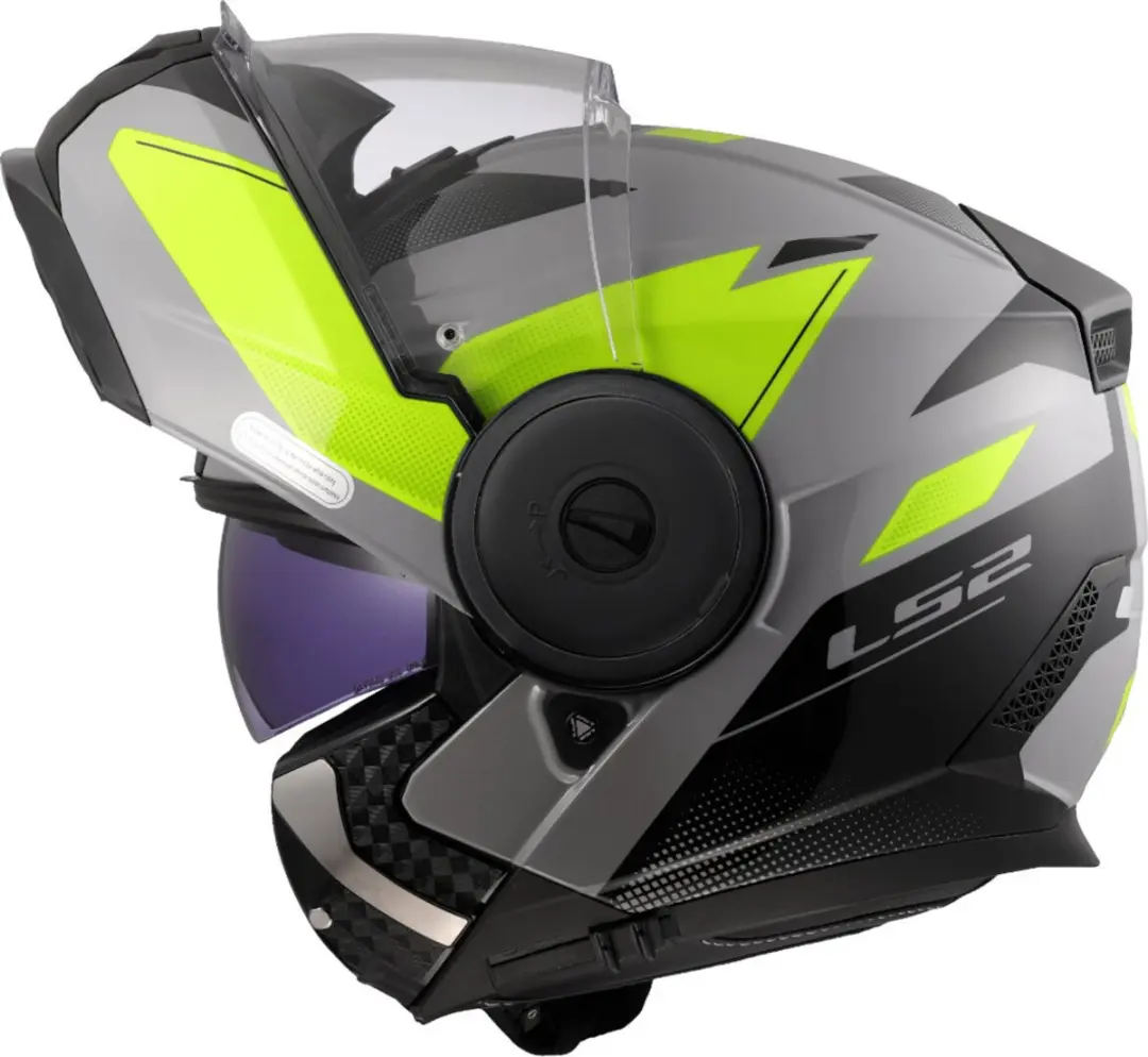 LS2 FF902 Scope II Systeemhelm - M - Grijs/Fluo Geel