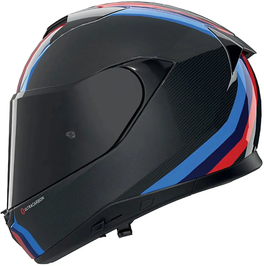 Nolan X-904 Ultra Carbon Helm - M - Zwart/blauw/rood - afbeelding 6 van 6