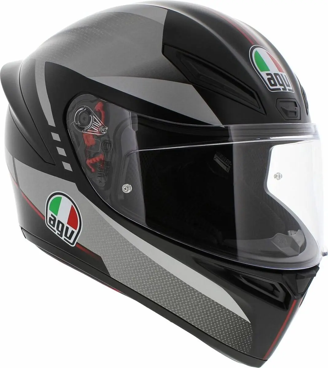 AGV K1 S LAP MATT BLACK/GREY/RED