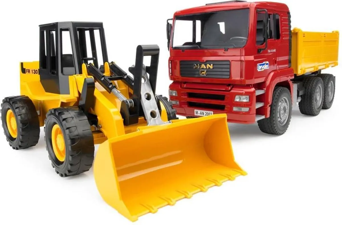 Bruder Vrachtwagen en Bulldozer 411093