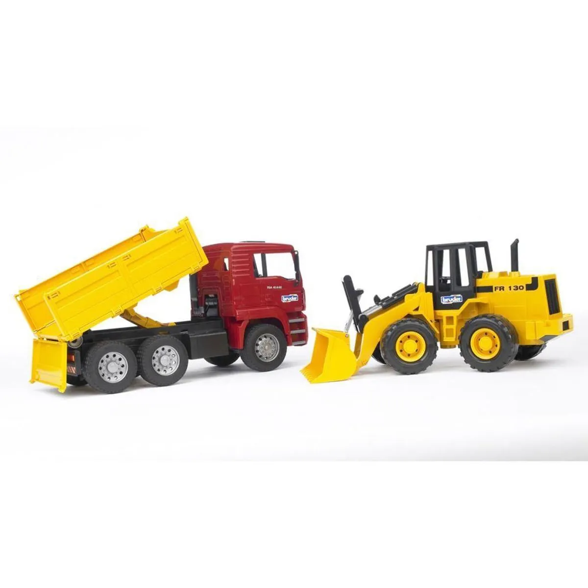 Bruder Vrachtwagen en Bulldozer 411093 - Geel