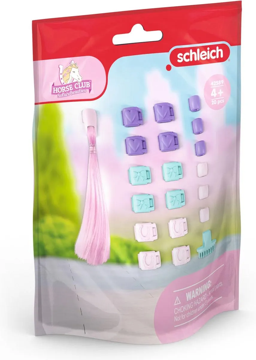 Schleich Sofia's Beauties Haar Accessoires 42589 - Paars/Blauw/Roze