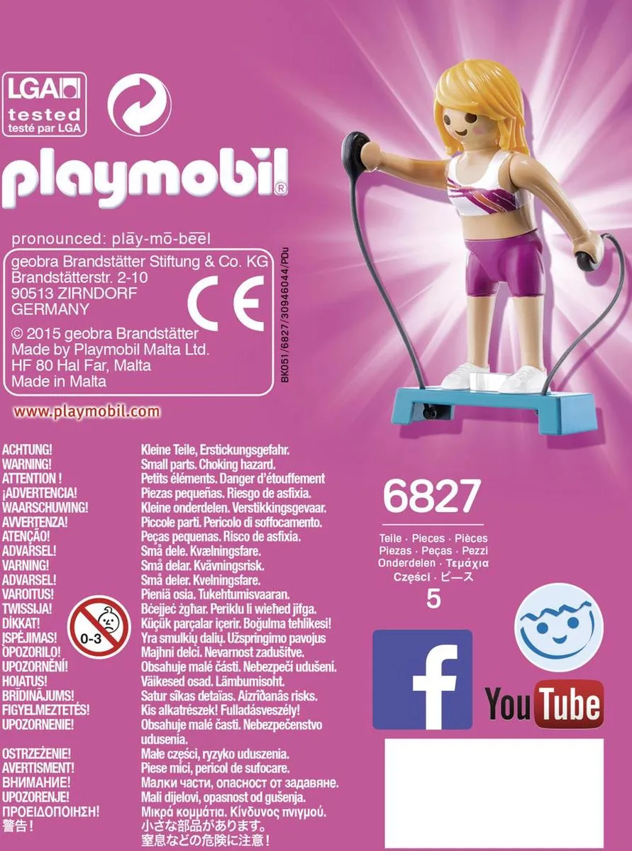 Playmobil Fitness Coach 6827 - Roze