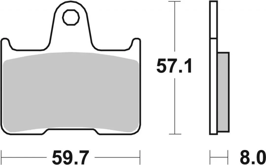 SBS Plaquette de frein 715HF Honda CBR 1300 2002-2004 - Zwart