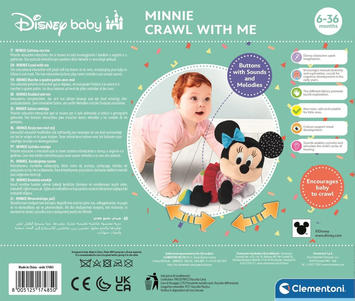 Clementoni Disney Minnie Mouse Interactieve Knuffel - vanaf 6 maanden