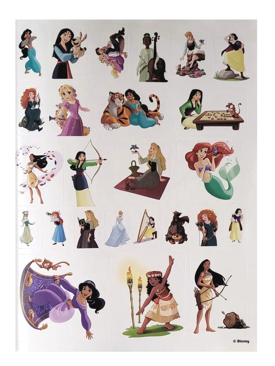 Disney Princess Megacolor Kleurboek - 125 Platen + 25 Stickers - Rood