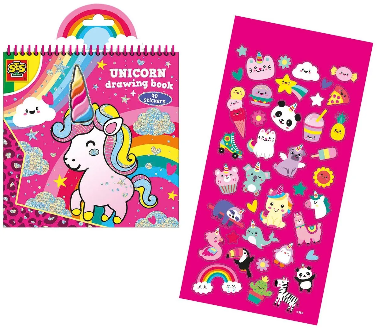 SES Creative Unicorn Kleurboek - 15 Platen + 40 Stickers