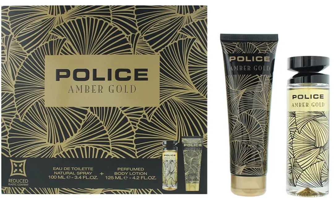 Police Amber Gold Gift Set 100 ml EDT + 125 ml Body Lotion