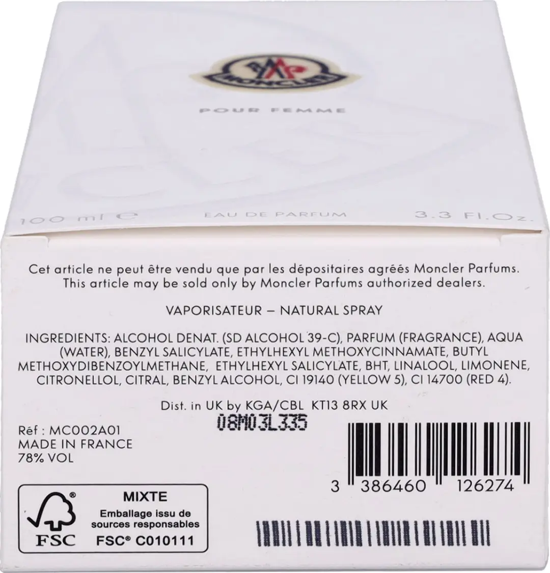 Moncler Pour Femme Eau de Parfum 100ml