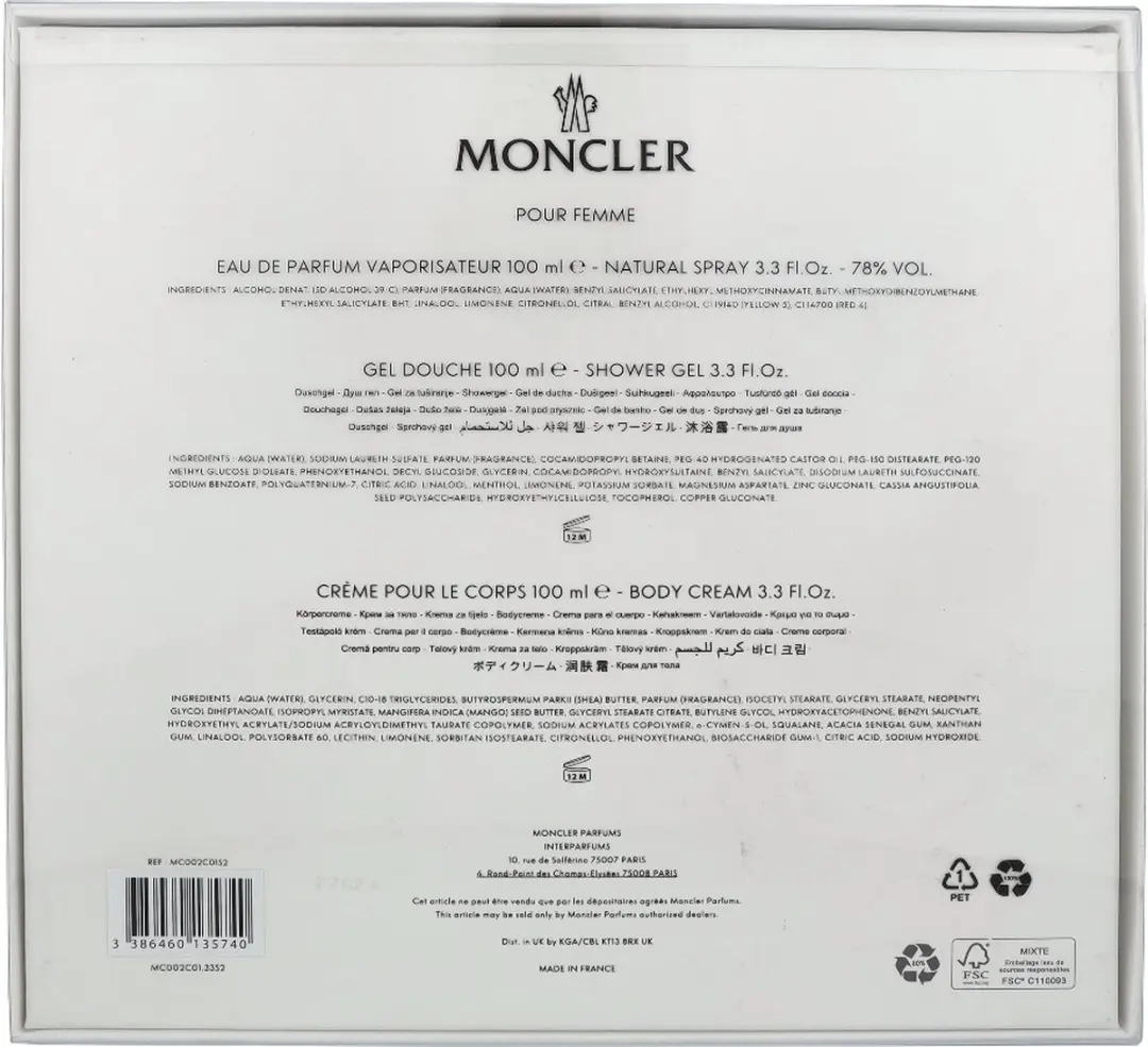 Moncler Pour Femme Set - 300ml Damesgeur