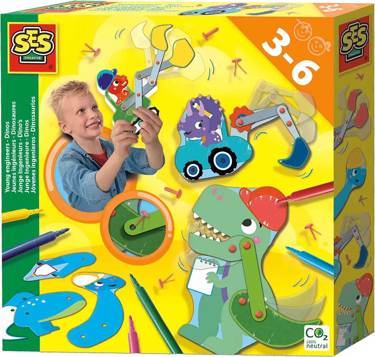 SES Creative Jonge Ingenieurs Dino's Bouwset