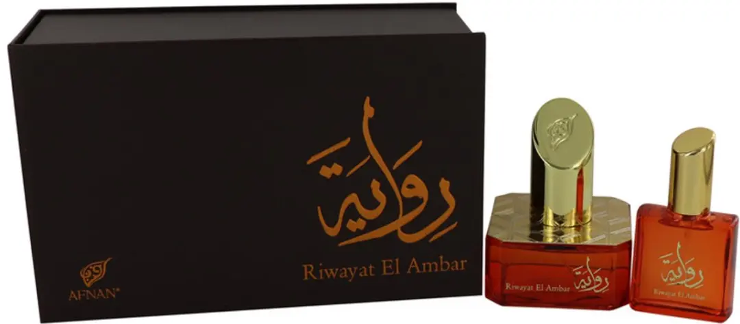 Afnan Riwayat El Ambar eau de parfum spray + free 20 ml travel edp spray 50 ml