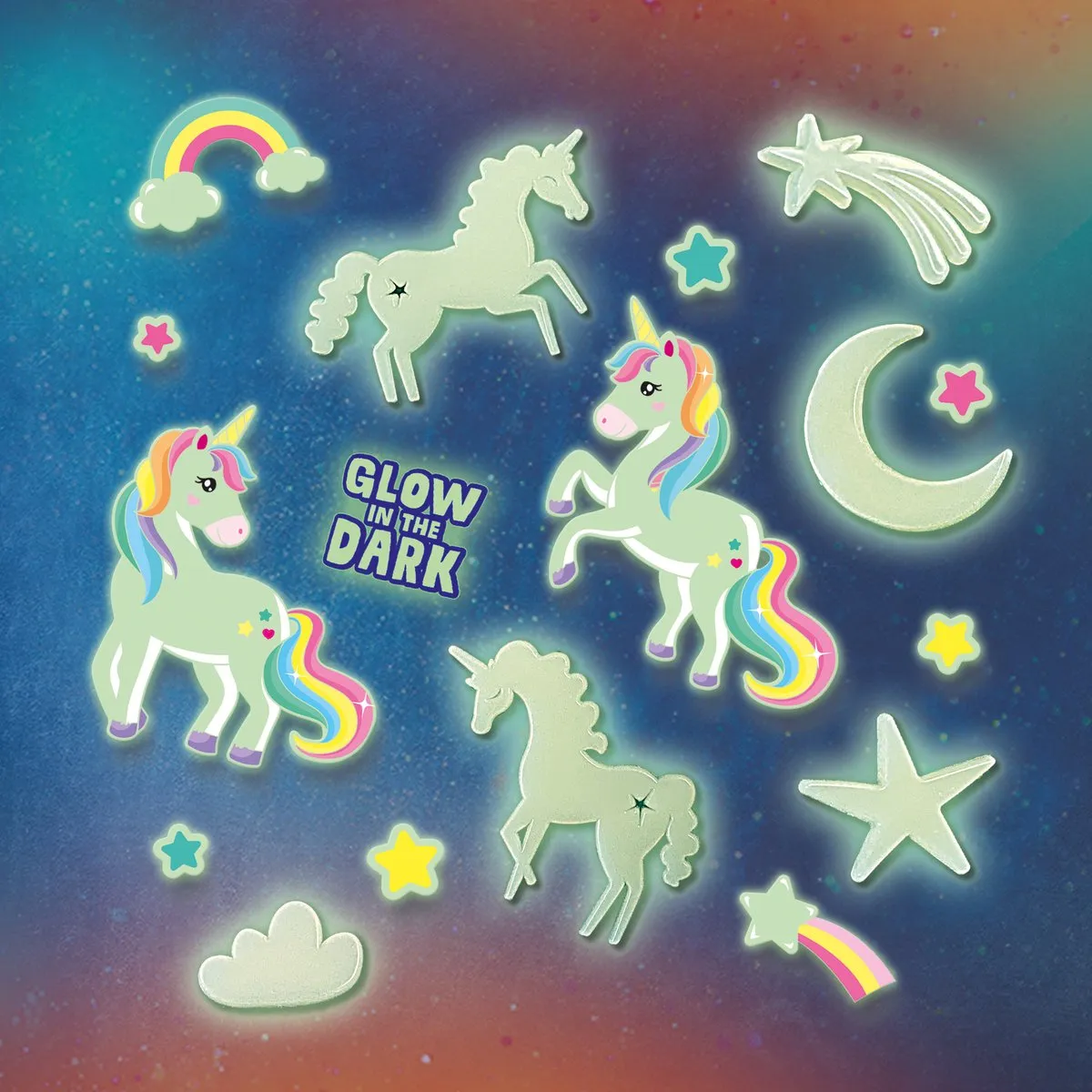 SES Creative Explore Glow-in-the-Dark Unicorns & Sterren - 24 Stuks