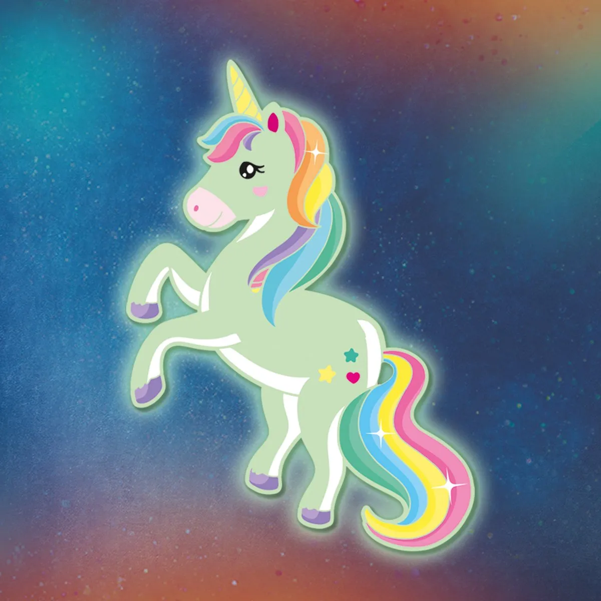 SES Creative Explore Glow-in-the-Dark Unicorns & Sterren - 24 Stuks