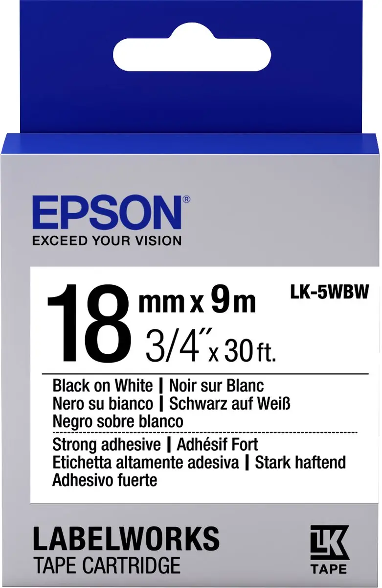 Epson LK-5WBW Labelprinter