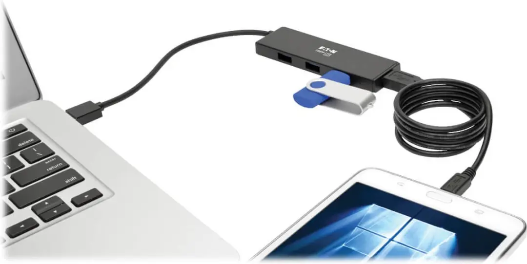 Tripp Lite U360-004-SLIM USB 3.0 Hub - 4 Poorten Zwart - afbeelding 6 van 6