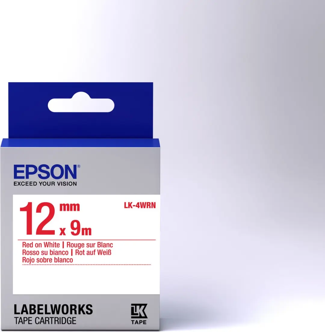 Epson LK-4WRN Standaard Tape - Rood/Wit