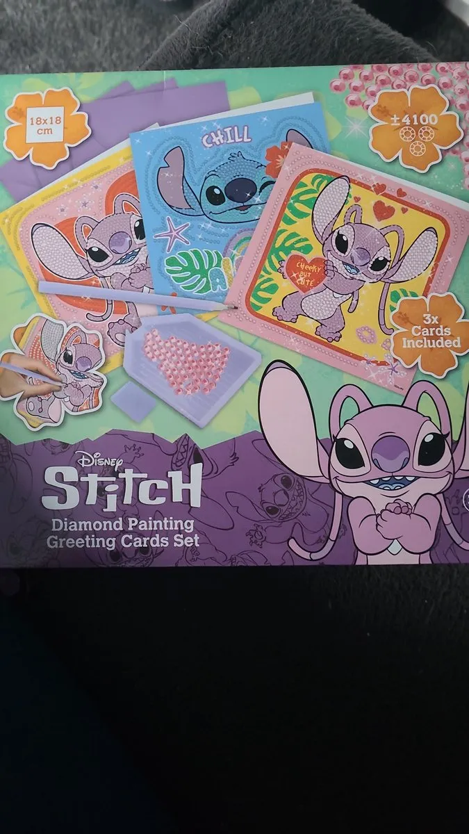 Disney Stitch Diamond Painting Set - 3 Kaarten met Enveloppen