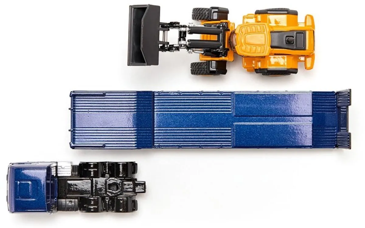 SIKU 1790 MAN Vrachtwagen met JCB-shovel 1:87 - Blauw/Geel