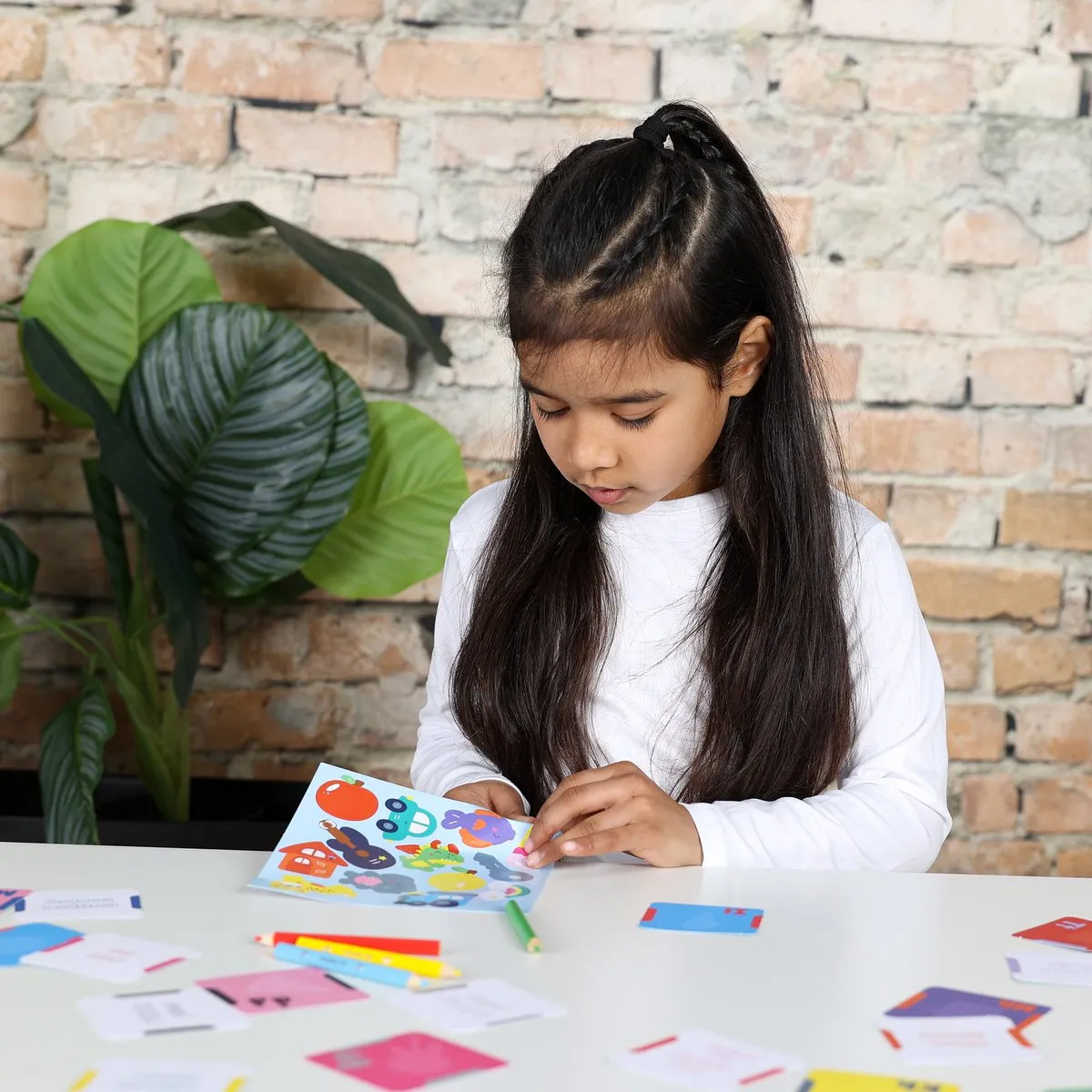 SES Creative Ik leer Engelse woorden Spel - 52 Kaarten & 8 Potloden