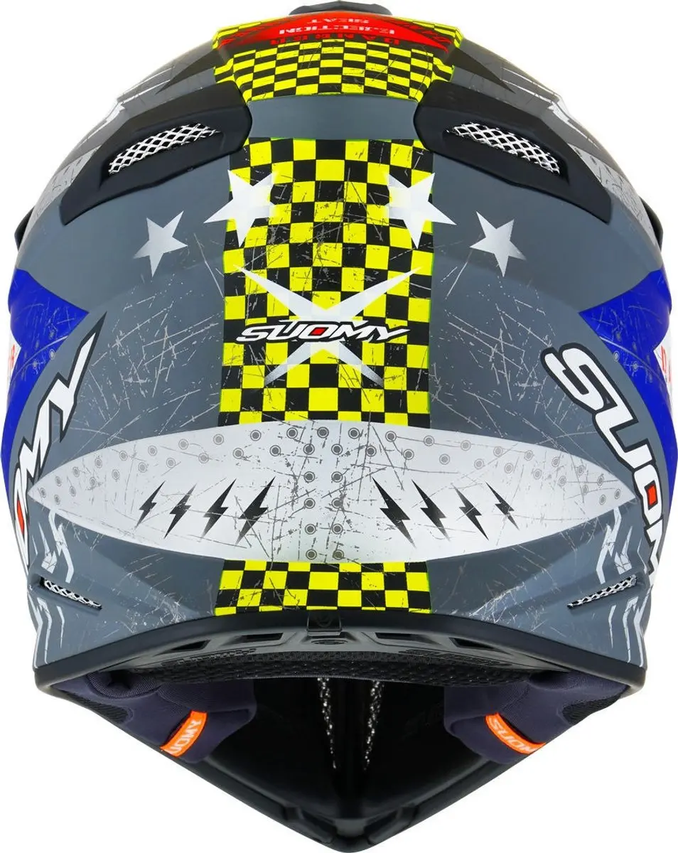 Suomy X-Wing Jetfighter E06 Crosshelm - M - Grijs/Blauw