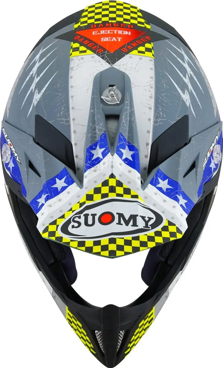 Suomy X-Wing Jetfighter E06 Crosshelm - M - Grijs/Blauw