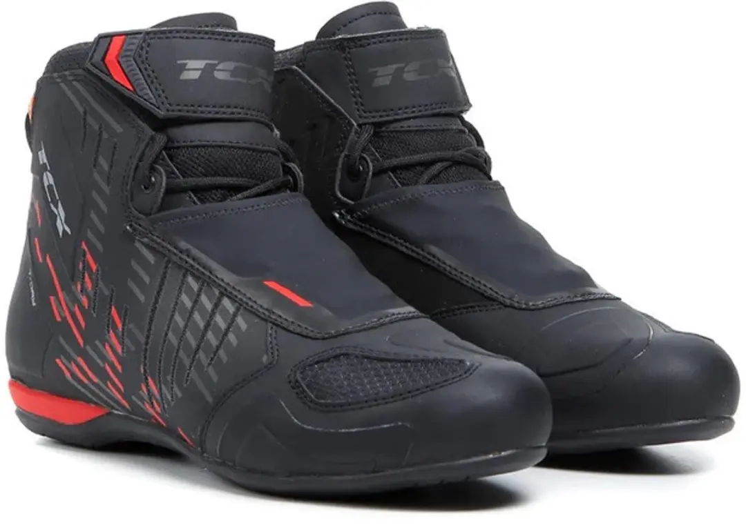 TCX R04D WP Zwart Rood Motorschoenen