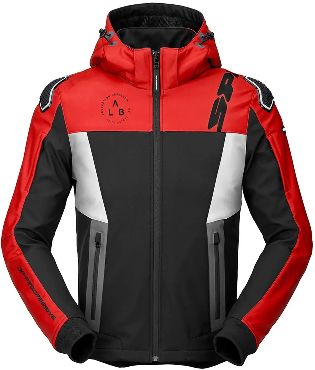 Spidi Hoodie Warrior Zwart Rood Wit