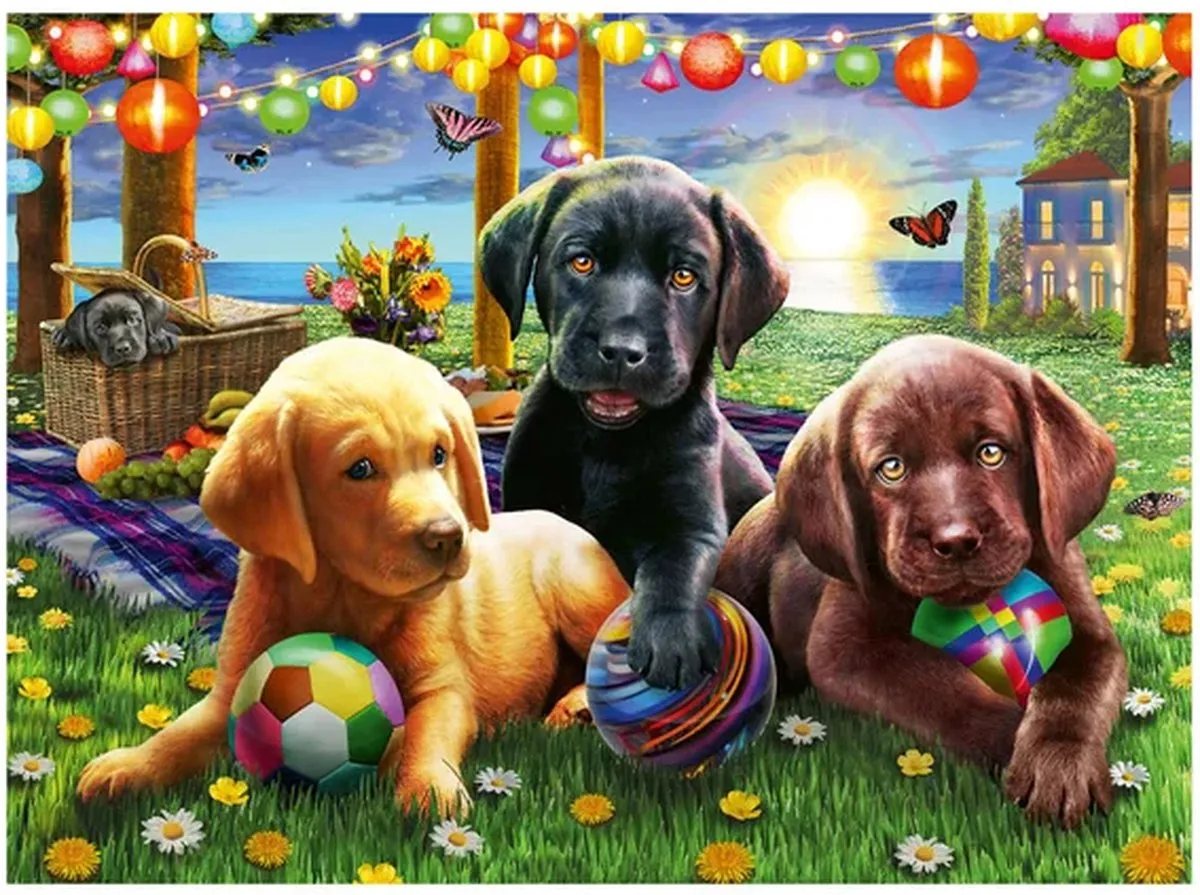 Ravensburger Honden Picknick Legpuzzel 100 Stuks - Multicolor