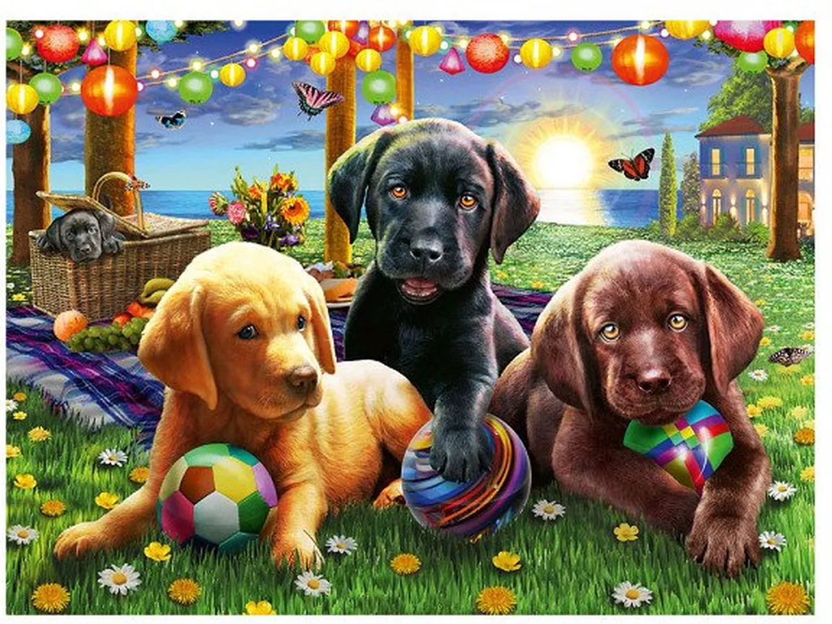 Ravensburger Honden Picknick Legpuzzel 100 Stuks - Multicolor
