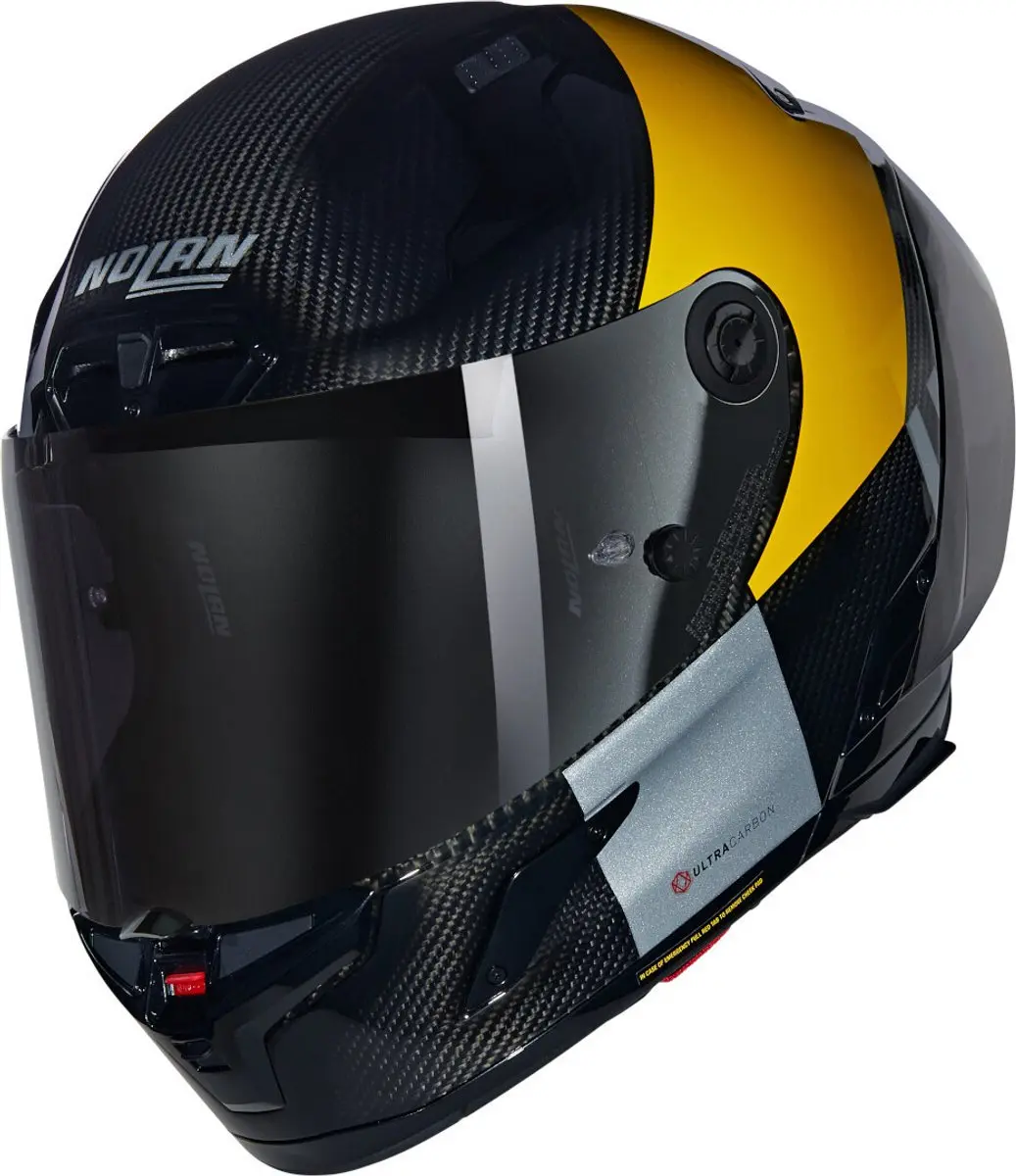 Nolan X-804 RS Combo Gara 350 Carbon Geel Grijs Zwart Glossy Integraalhelm