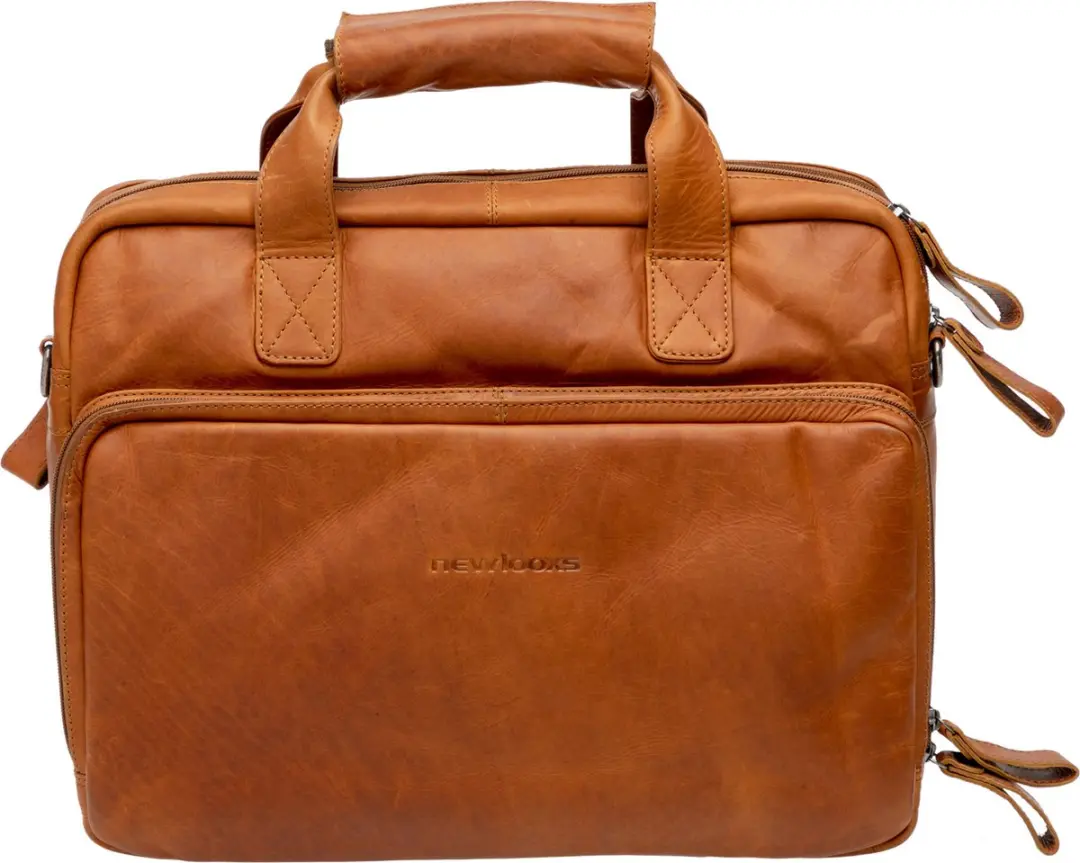 New Looxs Cali Laptoptas Fietstas 15" - 17L - Cognac