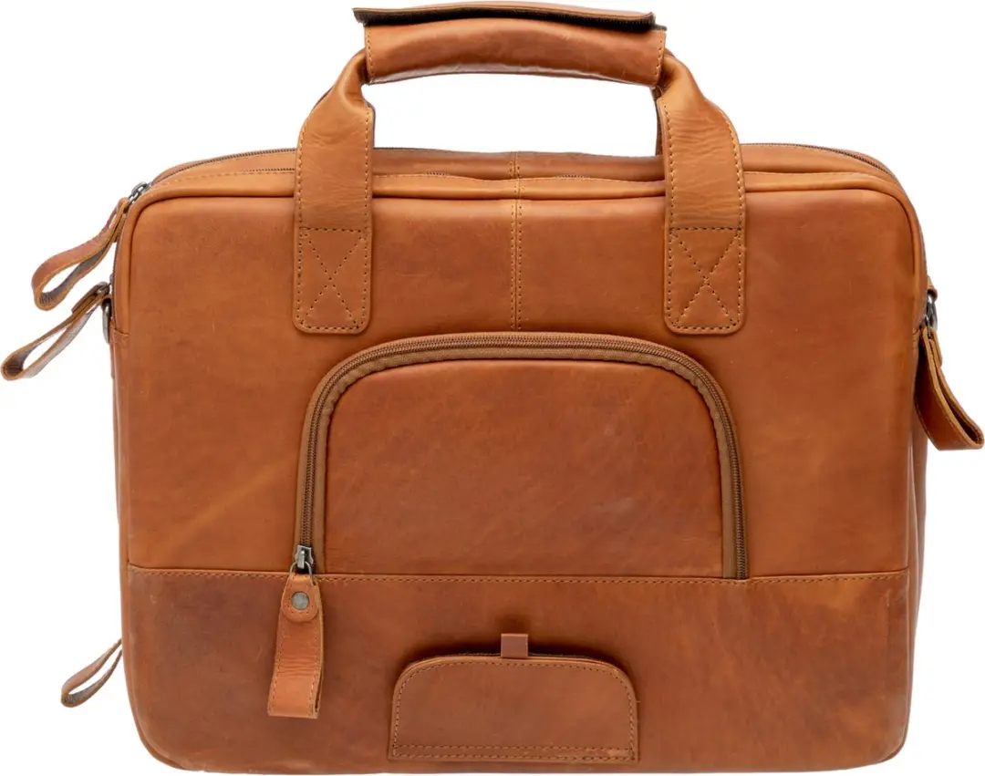 New Looxs Cali Laptoptas Fietstas 15" - 17L - Cognac