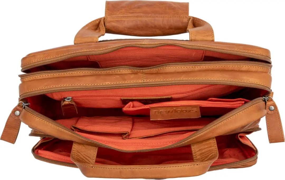 New Looxs Cali Laptoptas Fietstas 15" - 17L - Cognac