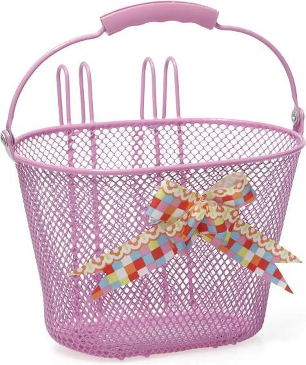 New Looxs Asti Girls Fietsmand Kinderfiets - Roze - 8L