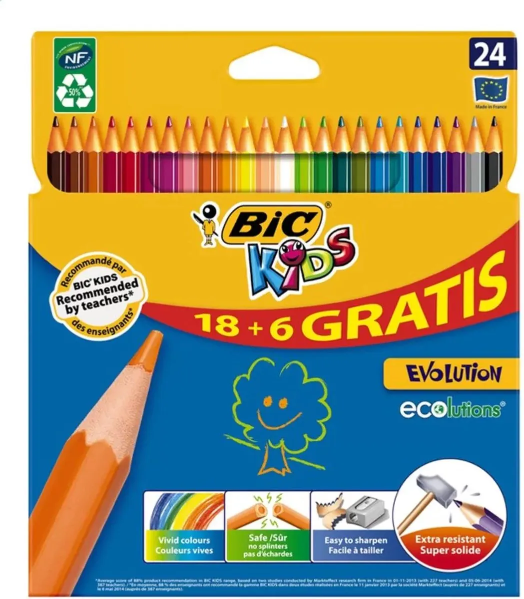 Bic Kids ECOlutions Evolution - 24 Stuks - afbeelding 6 van 6