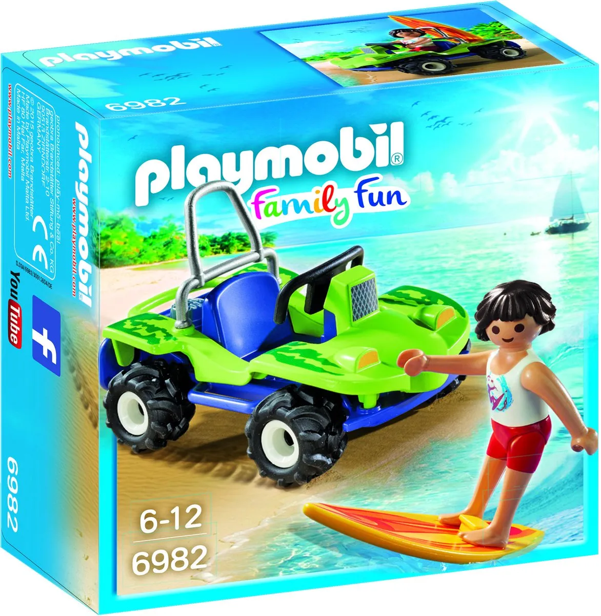 Playmobil Surfer met Strandbuggy 6982 - Groen