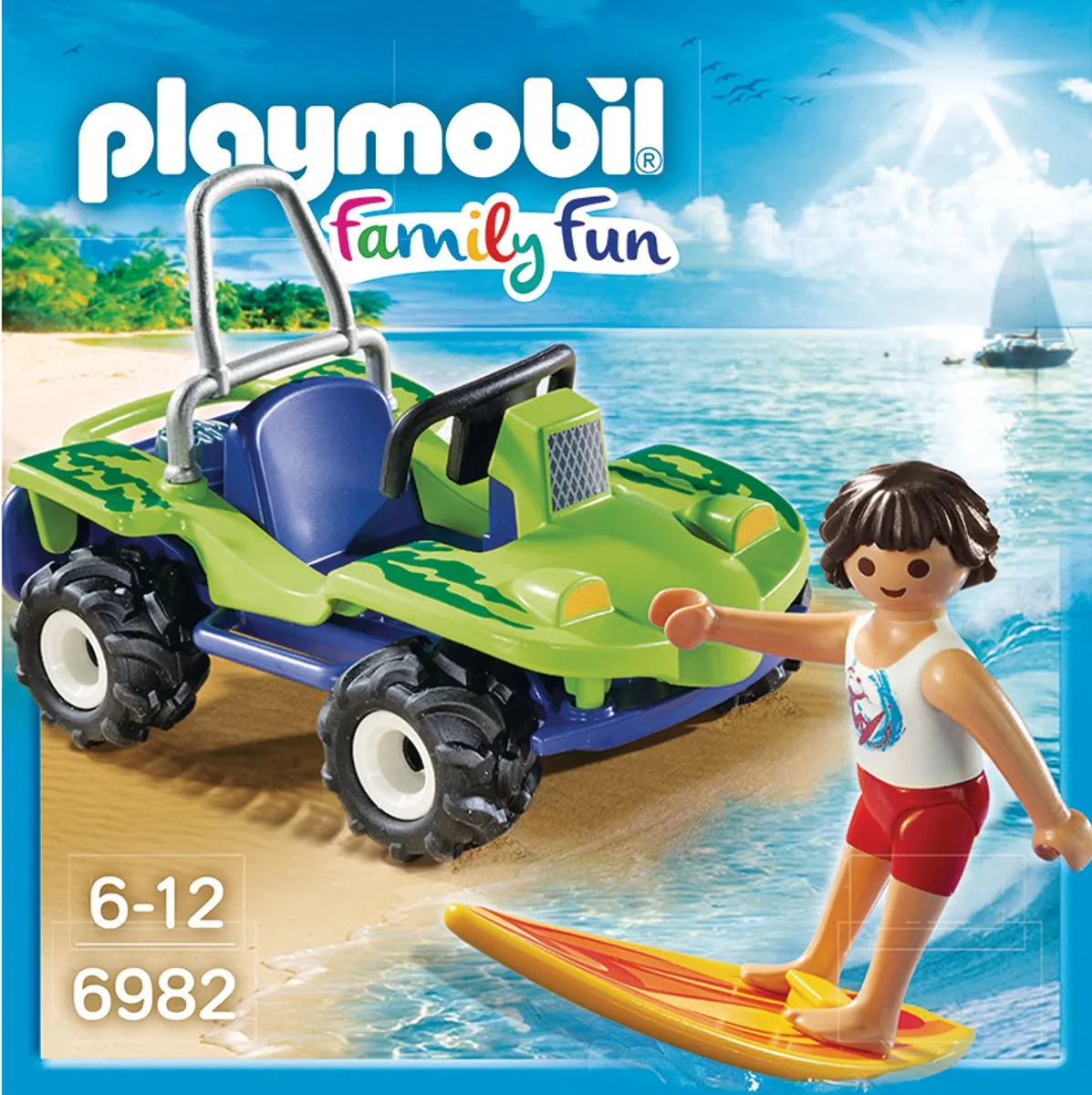 Playmobil Surfer met Strandbuggy 6982 - Groen