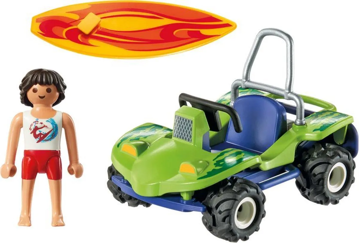 Playmobil Surfer met Strandbuggy 6982 - Groen - afbeelding 6 van 6