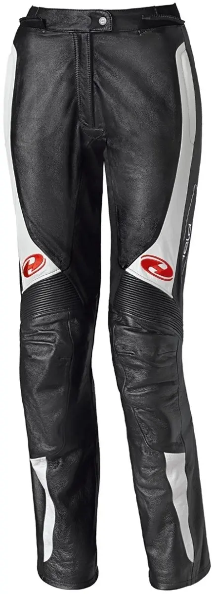 Held Sarana Dames Zwart Wit Leren Motorbroek