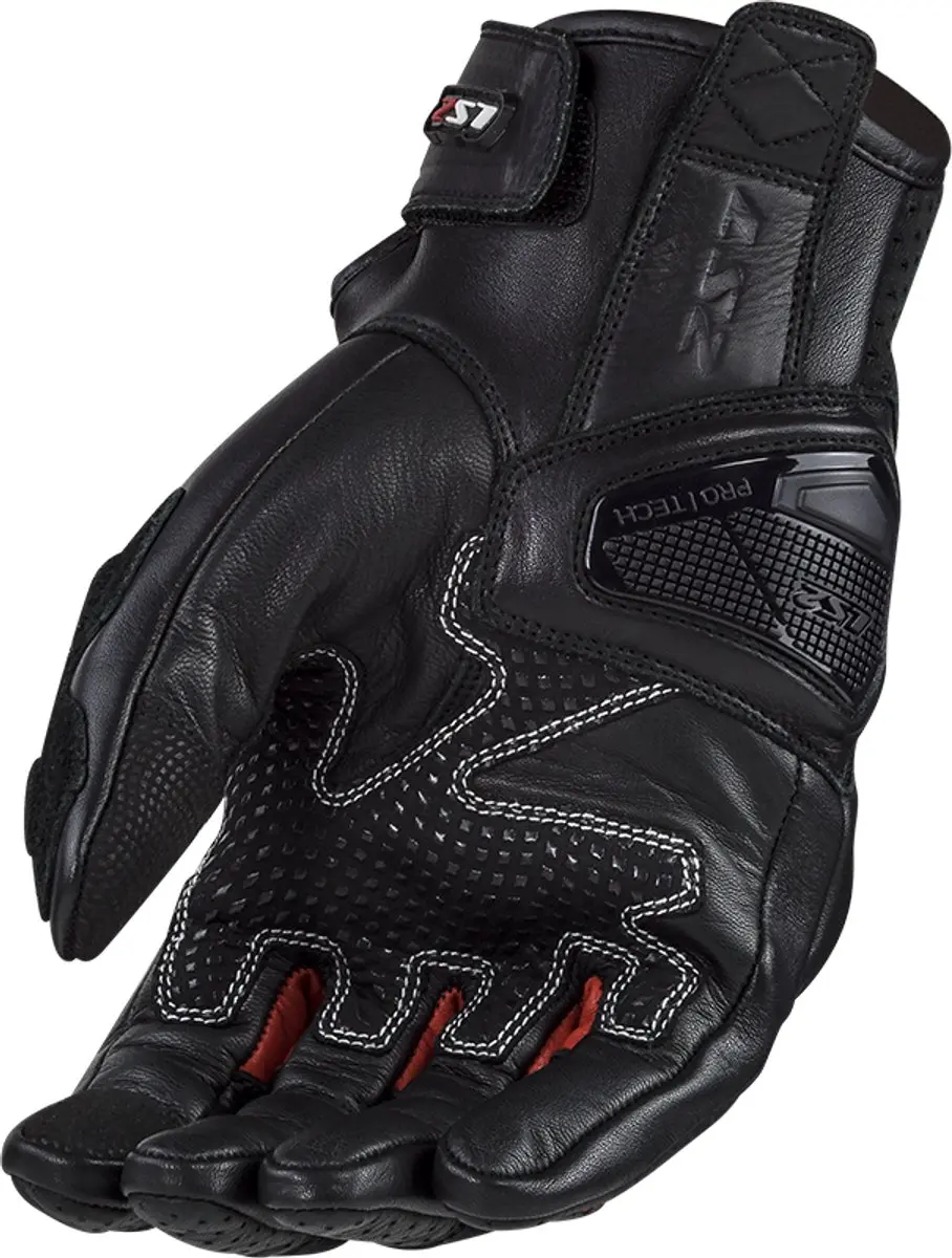 LS2 Spark 2 Leather Motor Handschoenen - XXL - Zwart/Rood - afbeelding 2 van 3