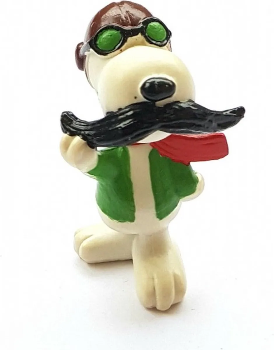 Schleich Peanuts Snoopy Piloot Speelfiguur 22225 - Zwart/Groen/Bruin