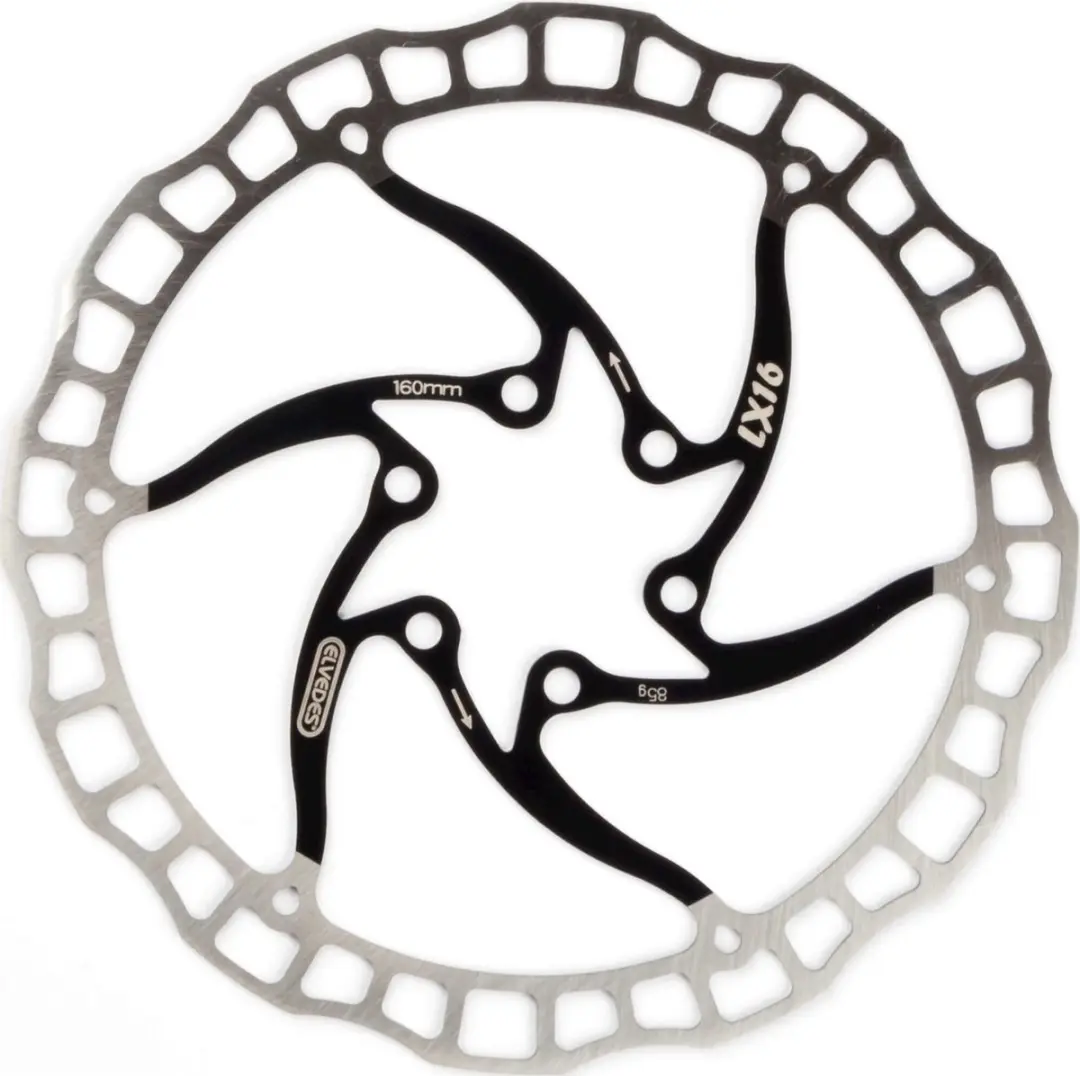 Elvedes Remschijf 160mm 6-Gaats - Zwart/Zilver
