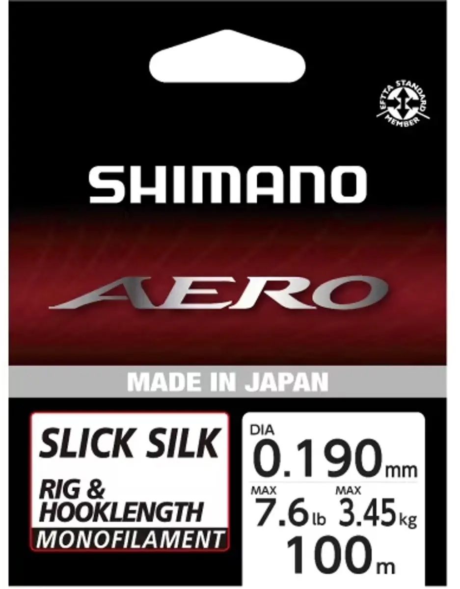 Shimano Aero Slick Silk Nylon Vislijn 100m - Zwart