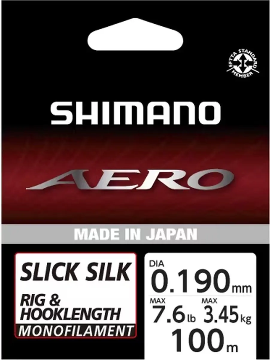 Shimano Aero Slick Silk Nylon Vislijn 100m - Zwart