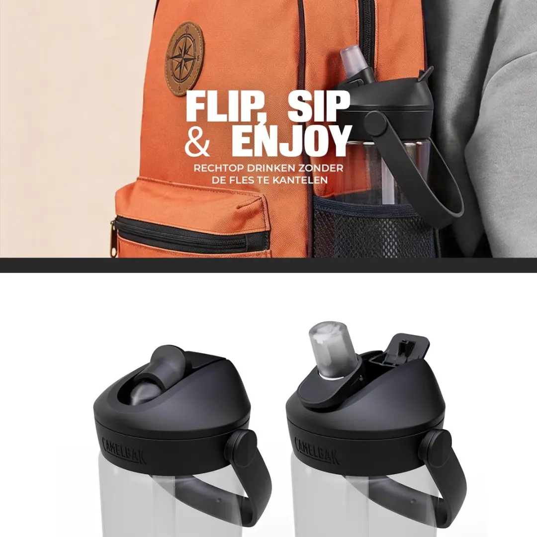 CamelBak Thrive Flip Straw Kids Drinkfles 400ml - Transparant
