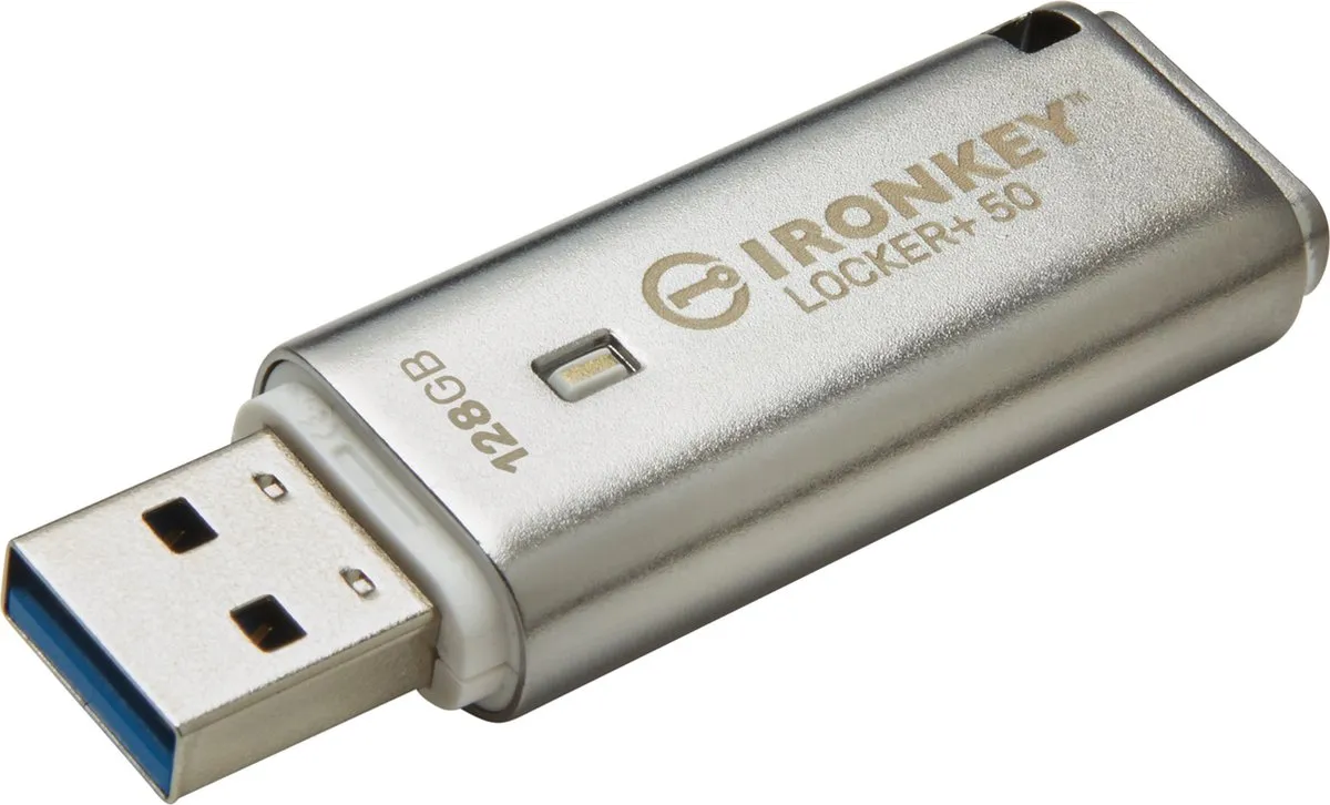 Kingston IronKey Locker+ 50 USB Flash Drive 128GB