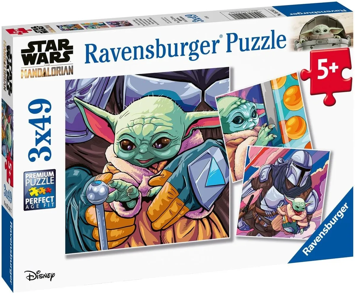 Ravensburger The Mandalorian Grogu Legpuzzel 3x49 Stuks - Multicolor