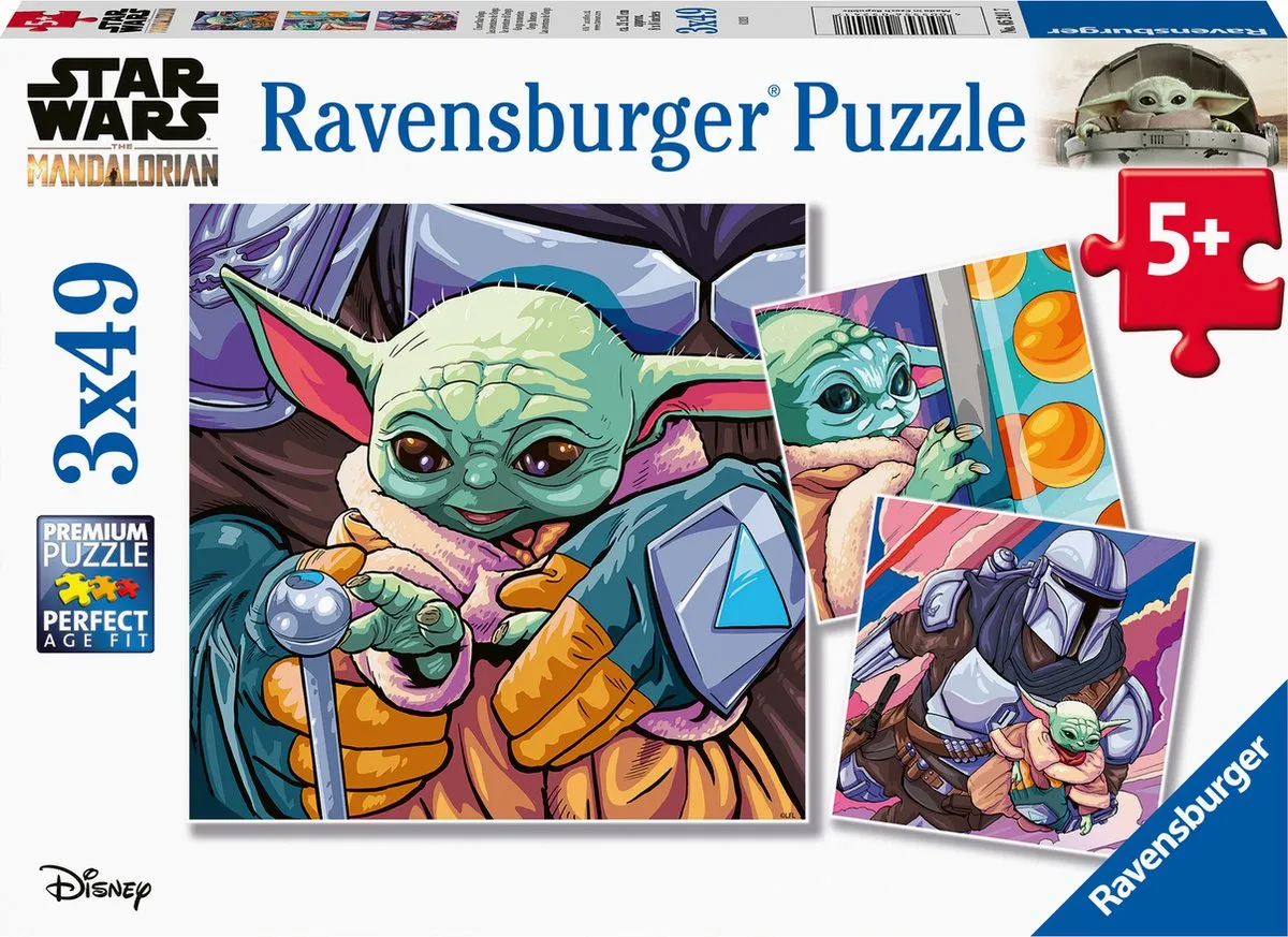 Ravensburger The Mandalorian Grogu Legpuzzel 3x49 Stuks