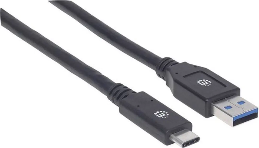 Manhattan USB 3.1 Gen1 Kabel USB-C/A 3m - Zwart - afbeelding 6 van 6